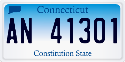 CT license plate AN41301
