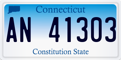 CT license plate AN41303