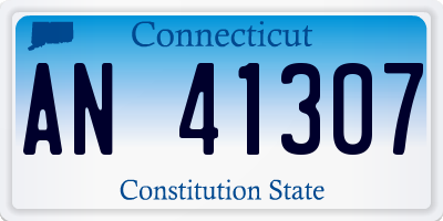 CT license plate AN41307