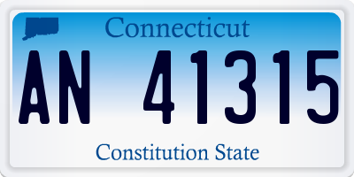 CT license plate AN41315