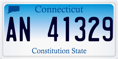 CT license plate AN41329