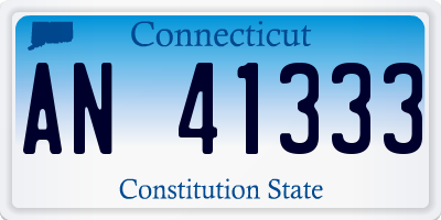 CT license plate AN41333