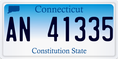 CT license plate AN41335