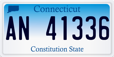 CT license plate AN41336