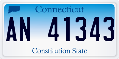 CT license plate AN41343
