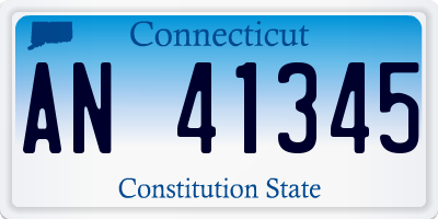 CT license plate AN41345