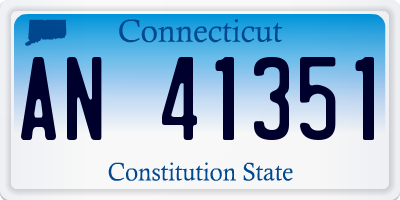 CT license plate AN41351