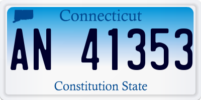 CT license plate AN41353