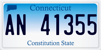 CT license plate AN41355