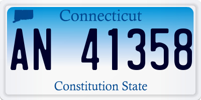 CT license plate AN41358