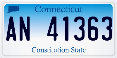 CT license plate AN41363