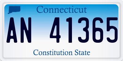 CT license plate AN41365