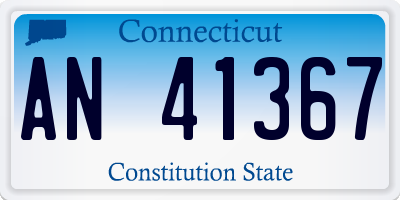 CT license plate AN41367
