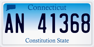 CT license plate AN41368