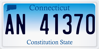CT license plate AN41370