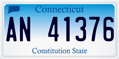 CT license plate AN41376