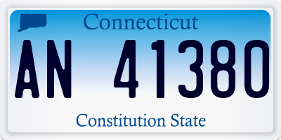 CT license plate AN41380