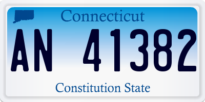 CT license plate AN41382
