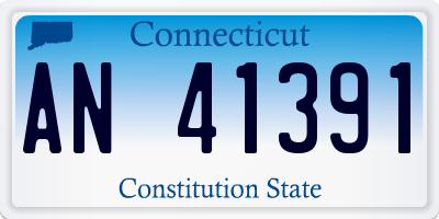 CT license plate AN41391