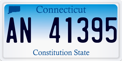 CT license plate AN41395