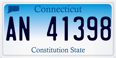 CT license plate AN41398