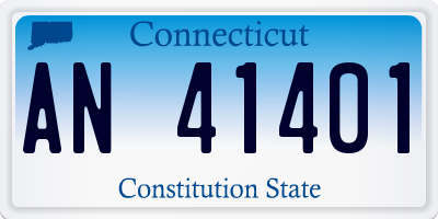 CT license plate AN41401