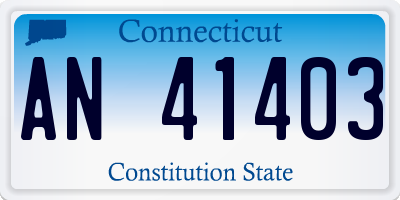 CT license plate AN41403
