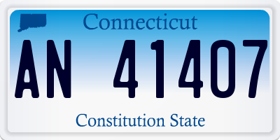 CT license plate AN41407