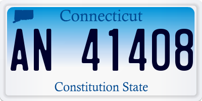 CT license plate AN41408