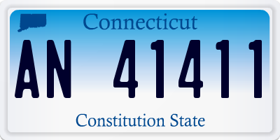 CT license plate AN41411