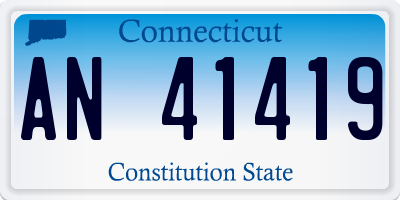 CT license plate AN41419