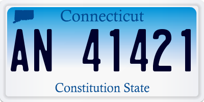 CT license plate AN41421
