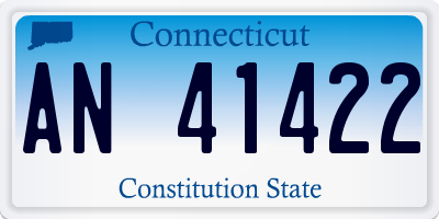 CT license plate AN41422