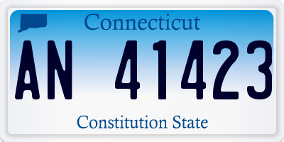 CT license plate AN41423
