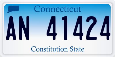 CT license plate AN41424