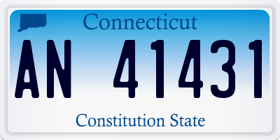CT license plate AN41431