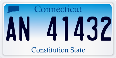 CT license plate AN41432