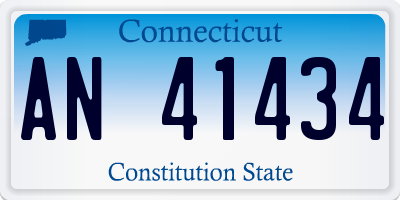 CT license plate AN41434
