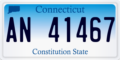 CT license plate AN41467