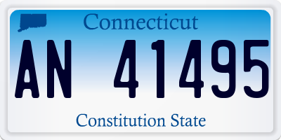 CT license plate AN41495