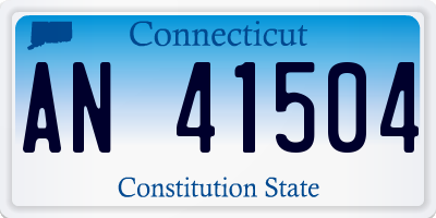 CT license plate AN41504