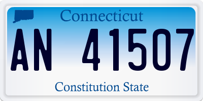 CT license plate AN41507