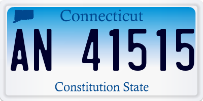 CT license plate AN41515