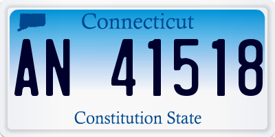 CT license plate AN41518