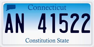CT license plate AN41522
