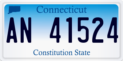CT license plate AN41524