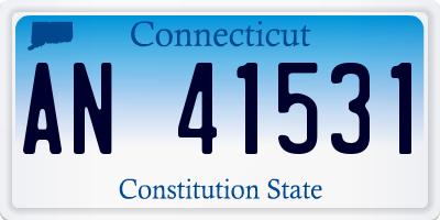 CT license plate AN41531
