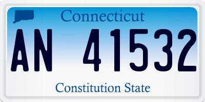 CT license plate AN41532