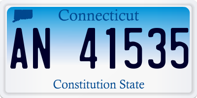 CT license plate AN41535