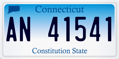 CT license plate AN41541